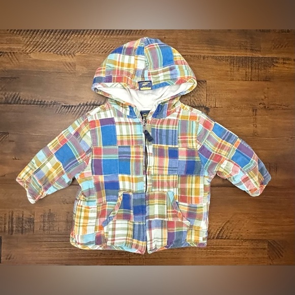 Vintage Oshkosh Boys Jacket Infant 12 Months Patchwork